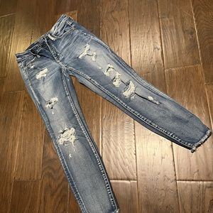 American Eagle super stretch distressed jeans